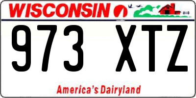 WI license plate 973XTZ