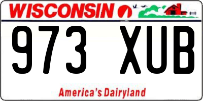 WI license plate 973XUB