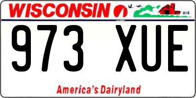 WI license plate 973XUE