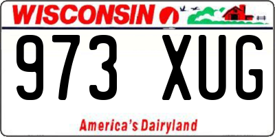 WI license plate 973XUG
