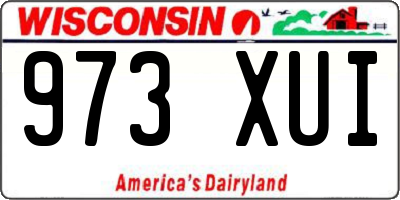 WI license plate 973XUI