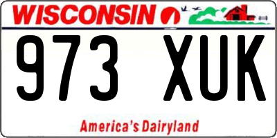 WI license plate 973XUK