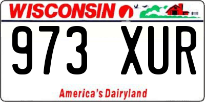 WI license plate 973XUR