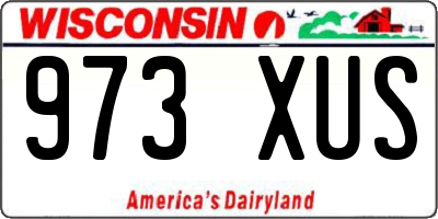 WI license plate 973XUS