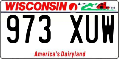 WI license plate 973XUW
