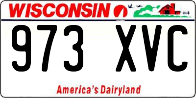 WI license plate 973XVC