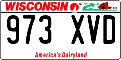 WI license plate 973XVD