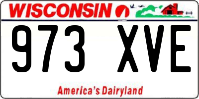 WI license plate 973XVE