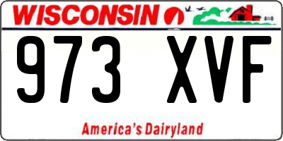 WI license plate 973XVF