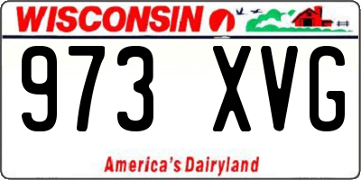 WI license plate 973XVG