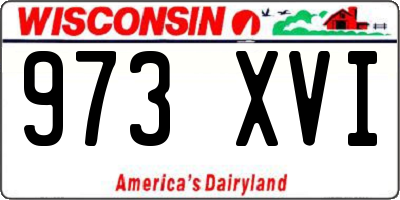 WI license plate 973XVI