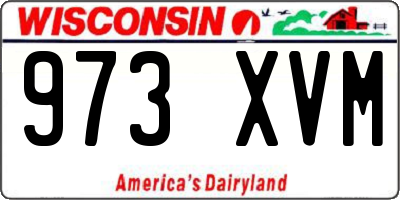 WI license plate 973XVM