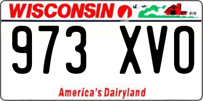 WI license plate 973XVO