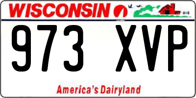 WI license plate 973XVP