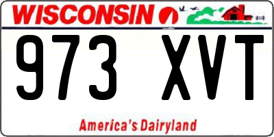 WI license plate 973XVT