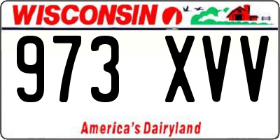 WI license plate 973XVV