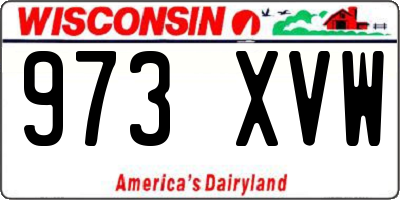 WI license plate 973XVW