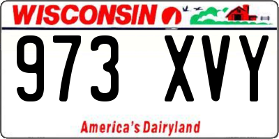 WI license plate 973XVY