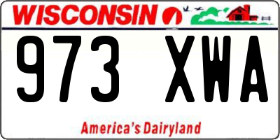 WI license plate 973XWA