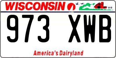 WI license plate 973XWB