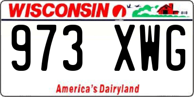 WI license plate 973XWG