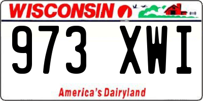 WI license plate 973XWI