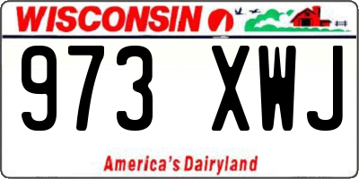 WI license plate 973XWJ