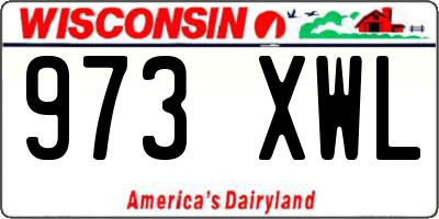 WI license plate 973XWL