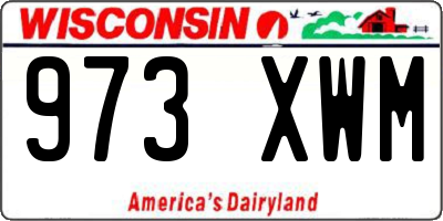 WI license plate 973XWM