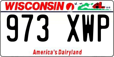 WI license plate 973XWP