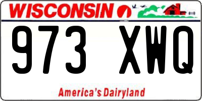 WI license plate 973XWQ