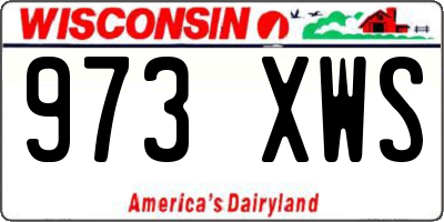 WI license plate 973XWS
