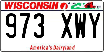 WI license plate 973XWY
