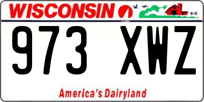 WI license plate 973XWZ