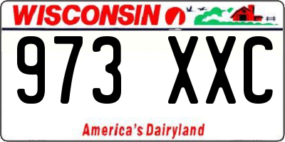 WI license plate 973XXC