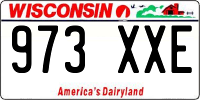 WI license plate 973XXE
