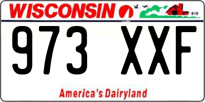 WI license plate 973XXF