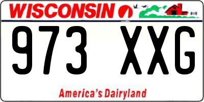 WI license plate 973XXG