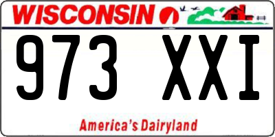 WI license plate 973XXI