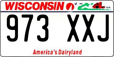 WI license plate 973XXJ