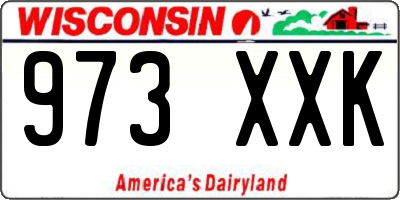 WI license plate 973XXK