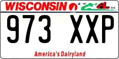WI license plate 973XXP