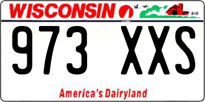 WI license plate 973XXS
