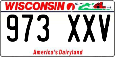 WI license plate 973XXV