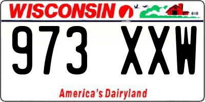 WI license plate 973XXW