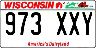WI license plate 973XXY