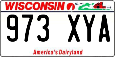WI license plate 973XYA