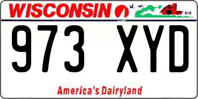 WI license plate 973XYD