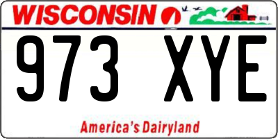 WI license plate 973XYE