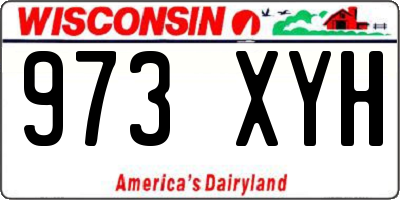 WI license plate 973XYH